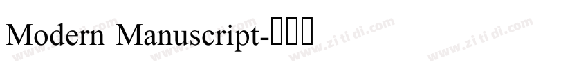 Modern Manuscript字体转换
